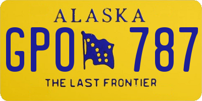 AK license plate GPO787