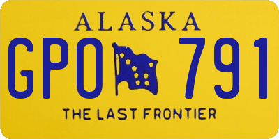 AK license plate GPO791