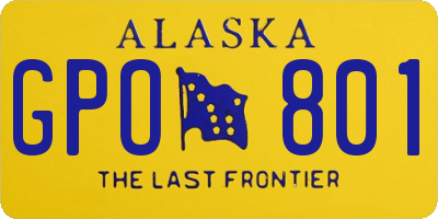 AK license plate GPO801