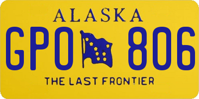 AK license plate GPO806