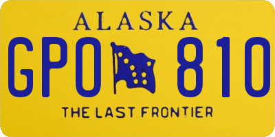 AK license plate GPO810