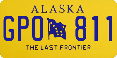 AK license plate GPO811