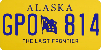 AK license plate GPO814