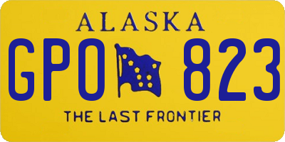 AK license plate GPO823