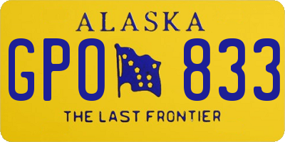 AK license plate GPO833