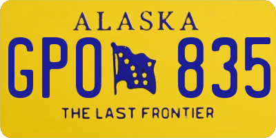 AK license plate GPO835