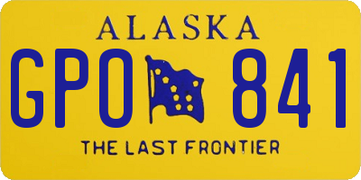 AK license plate GPO841