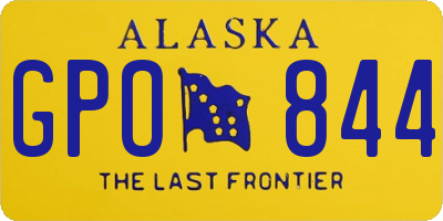AK license plate GPO844