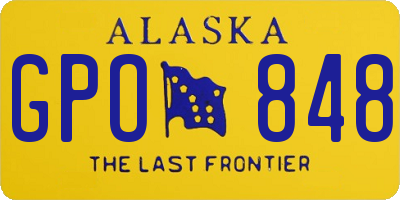 AK license plate GPO848