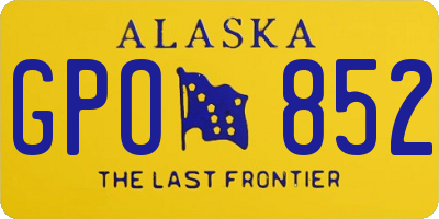 AK license plate GPO852