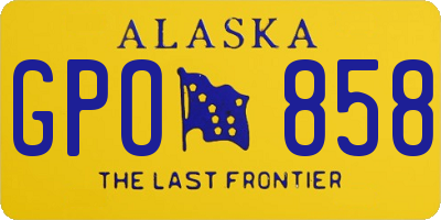 AK license plate GPO858