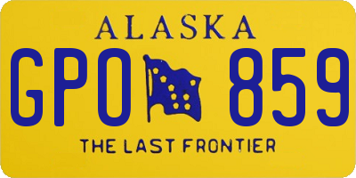 AK license plate GPO859