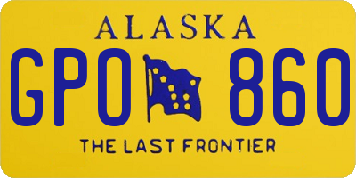 AK license plate GPO860