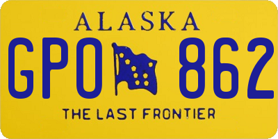 AK license plate GPO862