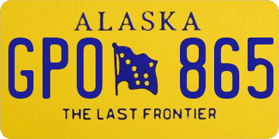 AK license plate GPO865
