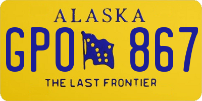 AK license plate GPO867