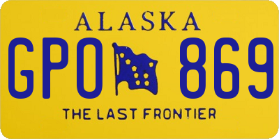 AK license plate GPO869