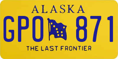 AK license plate GPO871