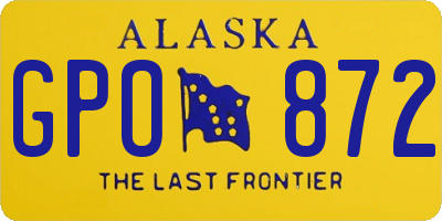 AK license plate GPO872