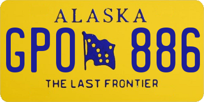 AK license plate GPO886