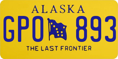 AK license plate GPO893