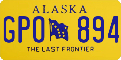AK license plate GPO894