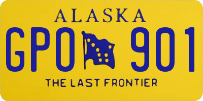 AK license plate GPO901