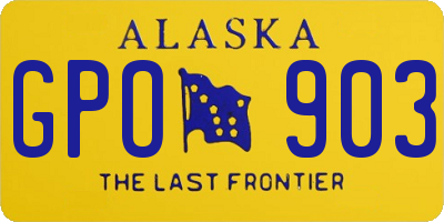 AK license plate GPO903