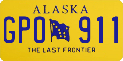 AK license plate GPO911