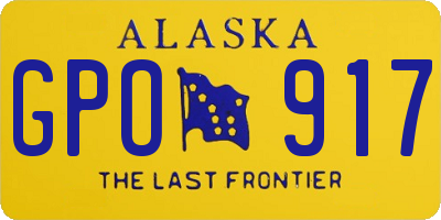 AK license plate GPO917