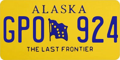 AK license plate GPO924
