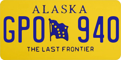 AK license plate GPO940