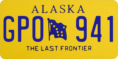 AK license plate GPO941