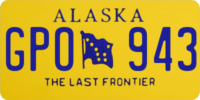 AK license plate GPO943