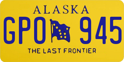 AK license plate GPO945