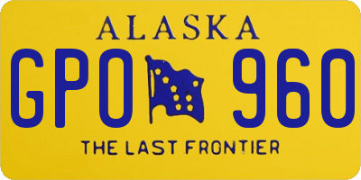 AK license plate GPO960