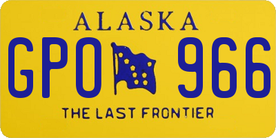 AK license plate GPO966