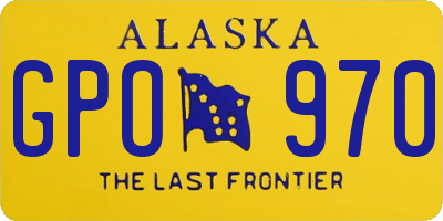 AK license plate GPO970