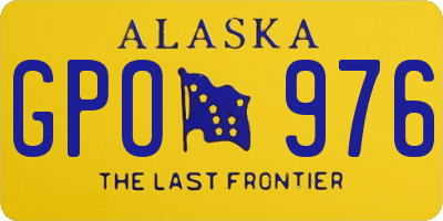 AK license plate GPO976