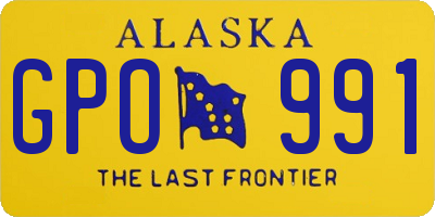 AK license plate GPO991