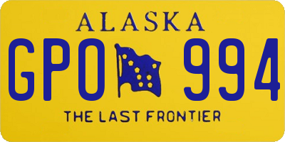 AK license plate GPO994