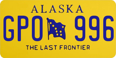 AK license plate GPO996