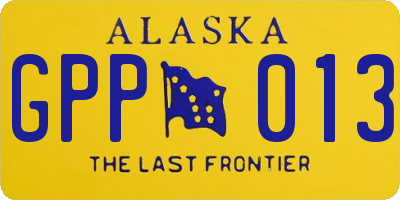 AK license plate GPP013