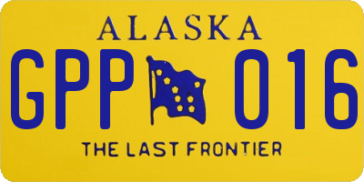 AK license plate GPP016