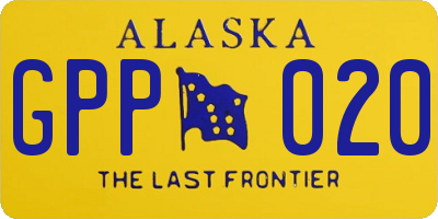 AK license plate GPP020