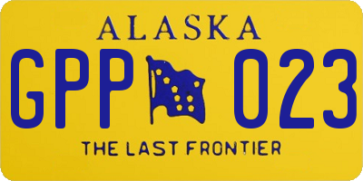AK license plate GPP023