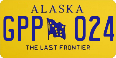 AK license plate GPP024