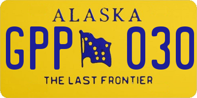 AK license plate GPP030