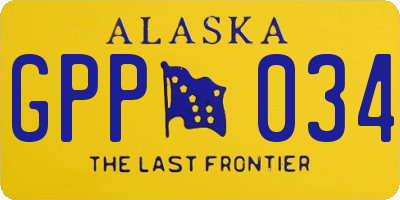 AK license plate GPP034