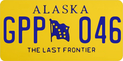 AK license plate GPP046